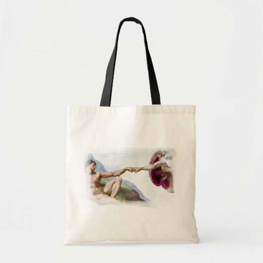 Michelangelo Schepping Van De Mens - God Adam Vuis Tote Bag (Voorkant)