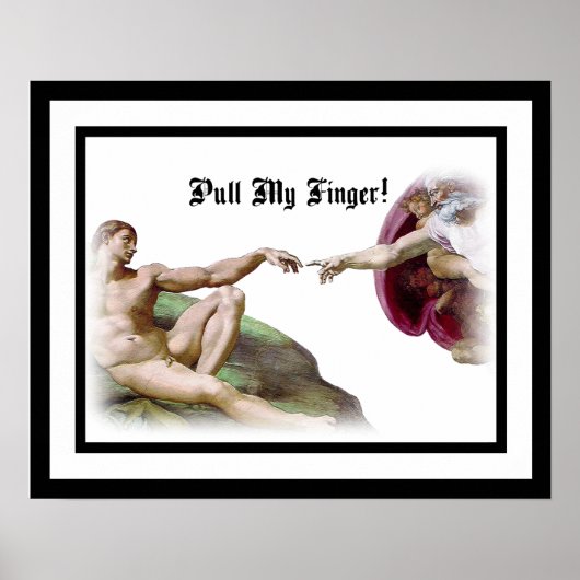 Michelangelo - Schepping van de Mens - Trek aan mi Poster (Voorkant)