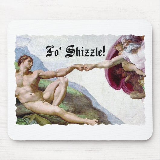 Michelangelo Schepping Van De Mens Vuist Bump Fo S Muismat (Voorkant)