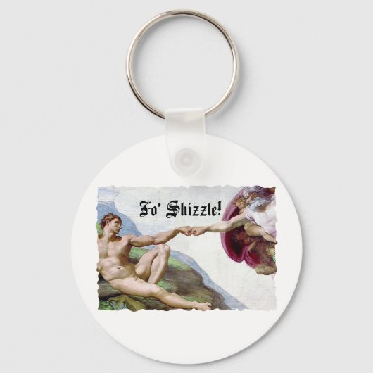 Michelangelo Schepping Van De Mens Vuiststoot Fo S Sleutelhanger (Voorkant)