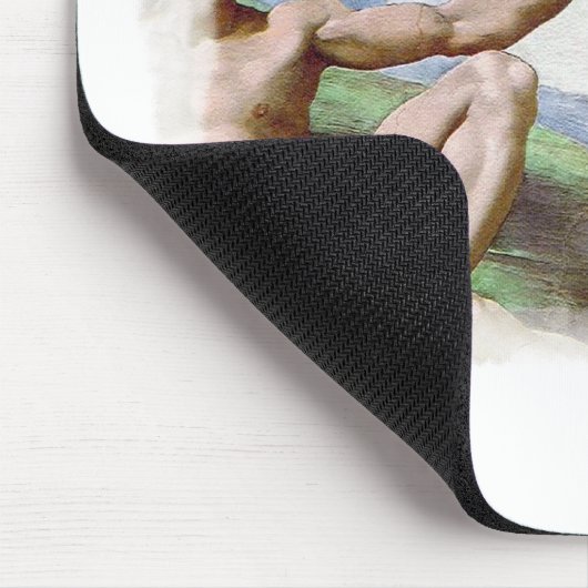 Michelangelo schepping van Man - God Adam Fist Bum Muismat (Hoek)