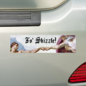 Michelangelo schepping van Man vuist stok Bumpersticker (Op auto)