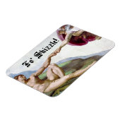 Michelangelo schepping van Man vuist stok Magneet (Linkerzijde)