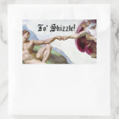 Michelangelo schepping van Man vuist stok Rechthoekige Sticker (Tas)