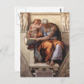 Michelangelo:Sistine Chapel Ceiling: Cumaean Sibyl Briefkaart (Voorkant / Achterkant)