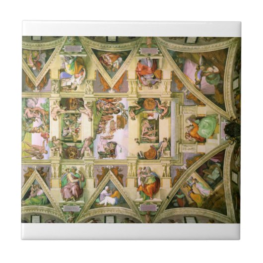 Michelangelo - Sistine Chapel Ceiling Tegeltje (Voorkant)