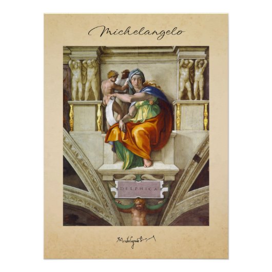 Michelangelo | Sixtijnse Kapel | Glossy poster (Voorkant)