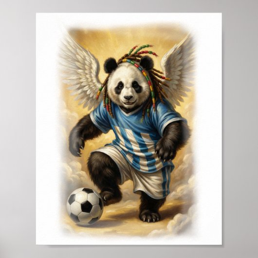 Michelangelo stijl Pandadesign op een Poster (Voorkant)