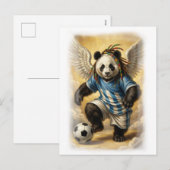 Michelangelo style Panda Design on a Feestdagenkaart (Voorkant / Achterkant)