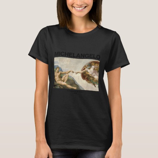 Michelangelo - The Creation Of Adam _ Famous Paint T-shirt (Voorkant)