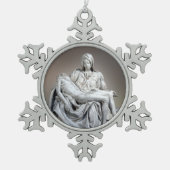 Michelangelo - The Pieta Tin Sneeuwvlok Ornament (Voorkant)