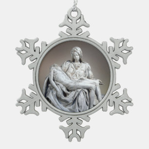Michelangelo - The Pieta Tin Sneeuwvlok Ornament