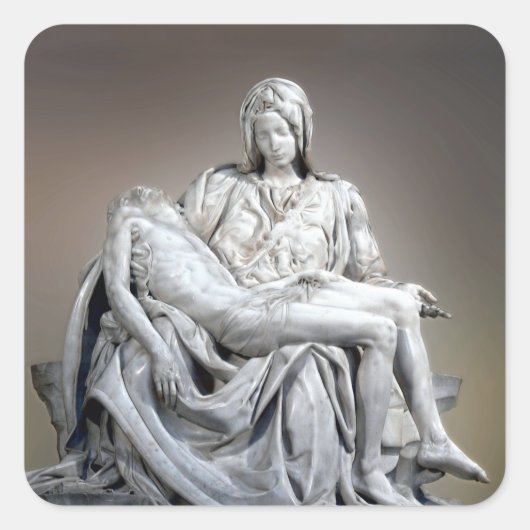 Michelangelo - The Pieta Vierkante Sticker (Voorkant)