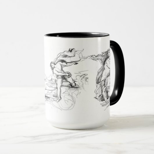 Michelangelo Titian en Raphael (15 oz) Mok (Voorkant rechts)