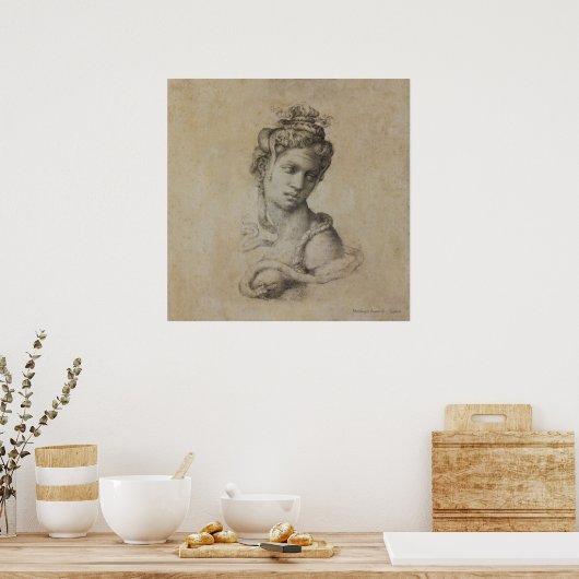 MICHELANGELO'S CLEOPATRA DRAWING POSTER (Keuken)