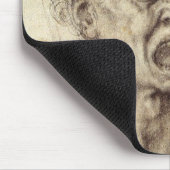 Michelangelo's Damned Soul, hoofd van een Man Muismat (Hoek)