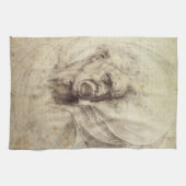 Michelangelo's Damned Soul, hoofd van een Man Theedoek (Horizontaal)