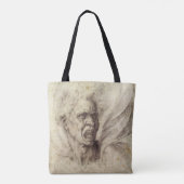 Michelangelo's Damned Soul, hoofd van een Man Tote Bag (Achterkant)