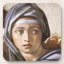 Michelangelo's Delphic Sibyl Onderzetter Set