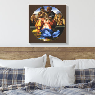 Michelangelo's Doni Tondo of Doni Madonna Canvas Afdruk