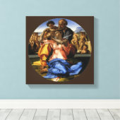 Michelangelo's Doni Tondo of Doni Madonna Canvas Afdruk (Insitu (Houten vloer))