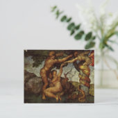 Michelangelo's Herfst en Uitwijzing, Hof van Eden Briefkaart (Staand voorkant)