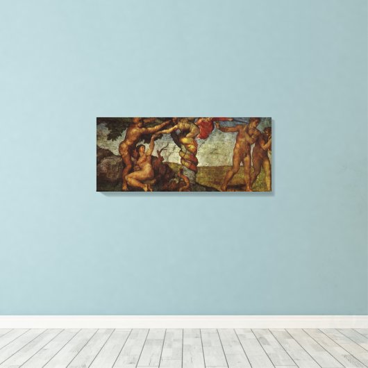 Michelangelo's Herfst en Uitwijzing, Hof van Eden Canvas Afdruk (Insitu (Houten vloer))