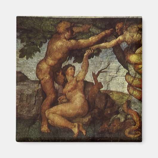 Michelangelo's Herfst en Uitwijzing, Hof van Eden Magneet (Voorkant)