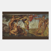 Michelangelo's Herfst en Uitwijzing, Hof van Eden Rechthoekige Sticker (Voorkant)