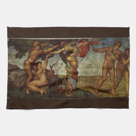 Michelangelo's Herfst en Uitwijzing, Hof van Eden Theedoek (Horizontaal)