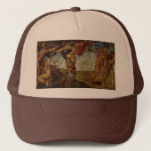 Michelangelo's Herfst en Uitwijzing, Hof van Eden Trucker Pet (Voorkant)