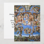 Michelangelo's Het Laatste Oordeel Kaart (Voorkant / Achterkant)