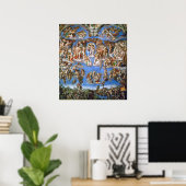 Michelangelo's Het Laatste Oordeel Poster (Thuiskantoor)
