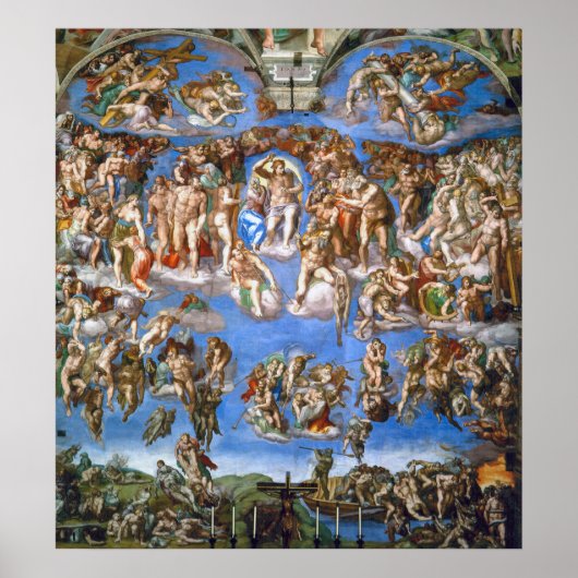 Michelangelo's Het Laatste Oordeel Poster (Voorkant)