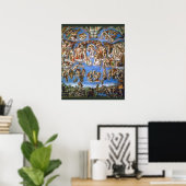 Michelangelo's Het Laatste Oordeel Poster (Thuiskantoor)