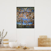 Michelangelo's Het Laatste Oordeel Poster (Keuken)