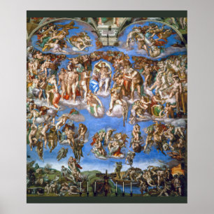 Michelangelo's Het Laatste Oordeel Poster