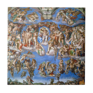 Michelangelo's Het Laatste Oordeel Tegeltje