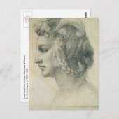Michelangelo's ideale hoofd van een vrouw briefkaart (Voorkant / Achterkant)