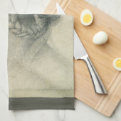 Michelangelo's ideale hoofd van een vrouw theedoek (Quarter Fold)