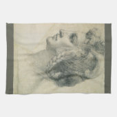 Michelangelo's ideale hoofd van een vrouw theedoek (Horizontaal)