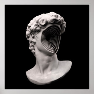 Michelangelo's klassieke borstkop poster