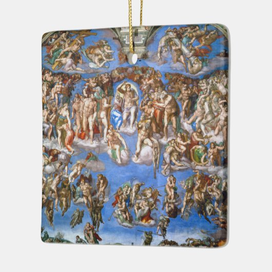 Michelangelo's laatste oordeel keramisch ornament (Links)