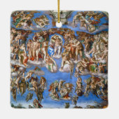 Michelangelo's laatste oordeel keramisch ornament (Achterkant)