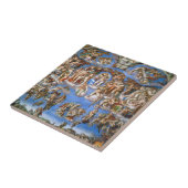 Michelangelo's laatste oordeel tegeltje (Zijkant)