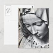 Michelangelo's Pieta detail van Virgin Mary's gezi Briefkaart (Voorkant / Achterkant)