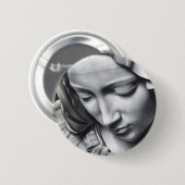 Michelangelo's Pieta detail van Virgin Mary's gezi Ronde Button 5,7 Cm (Voorkant /achterkant)