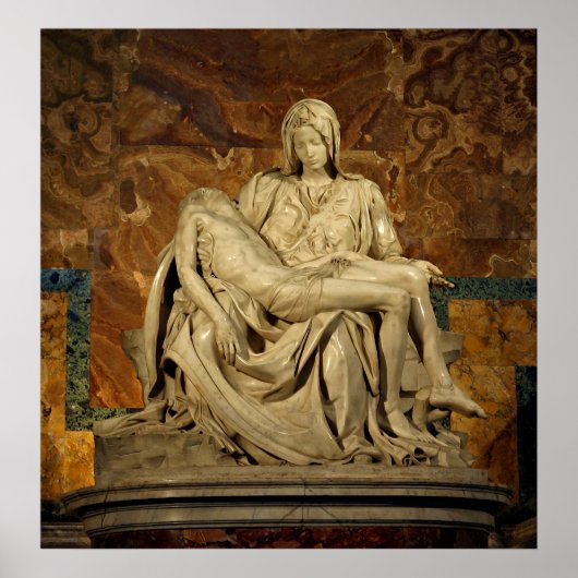 Michelangelo's Pieta in St. Peter's Basilica Poster (Voorkant)
