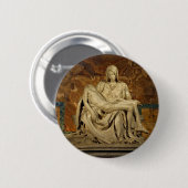 Michelangelo's Pieta in St. Peter's Basilica Ronde Button 5,7 Cm (Voorkant /achterkant)