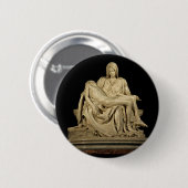 Michelangelo's Pieta Ronde Button 5,7 Cm (Voorkant /achterkant)